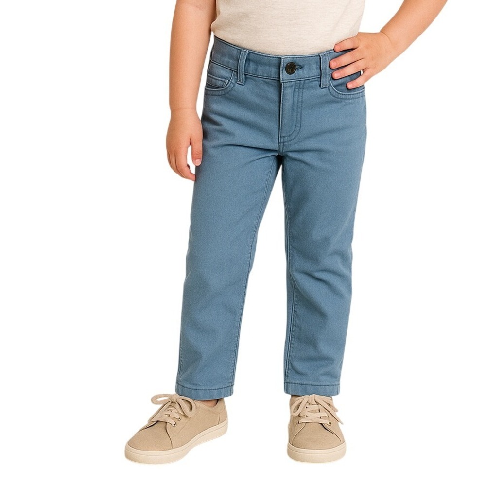 Cherokee Pants 5 Borage Blue Washed Chino Straight Leg Pants Kids Casual NEW